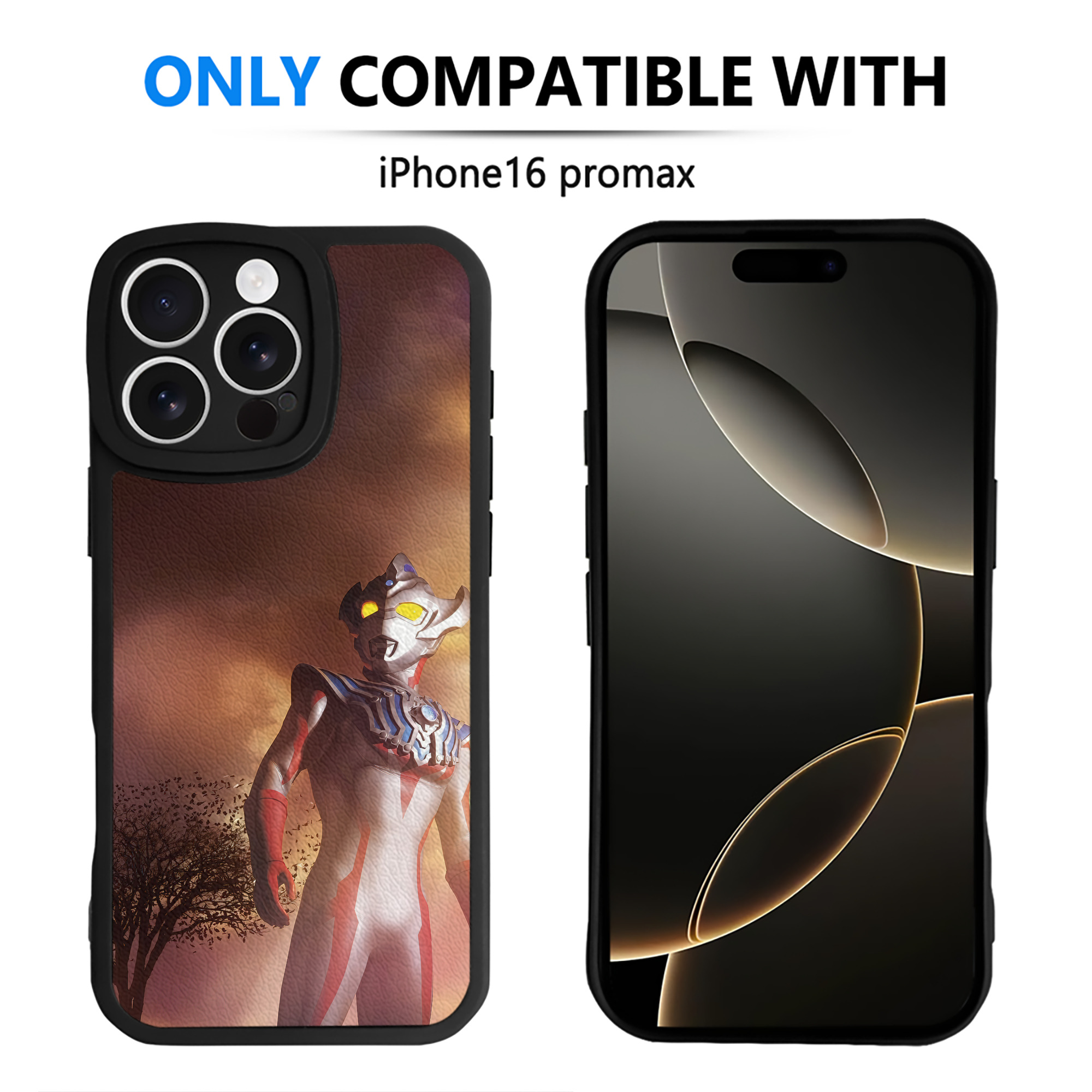 （画像用） ウルトラマン Ultraman 【iPhone 16シリーズ対応】シリコンスマホケース（レザー調） 材質：シリコン